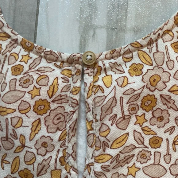 Cat & Jack Long Sleeve Fall Leaves Dress with Smocking, size 4T - Picture 5 of 9